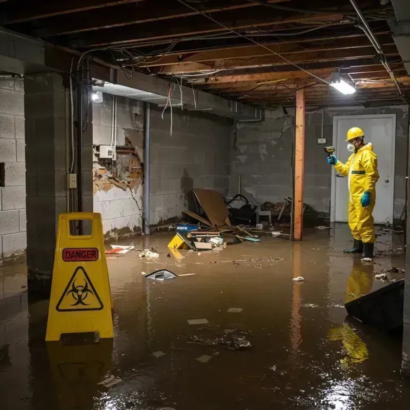 Flooded Basement Electrical Hazard in Oronogo, MO Property