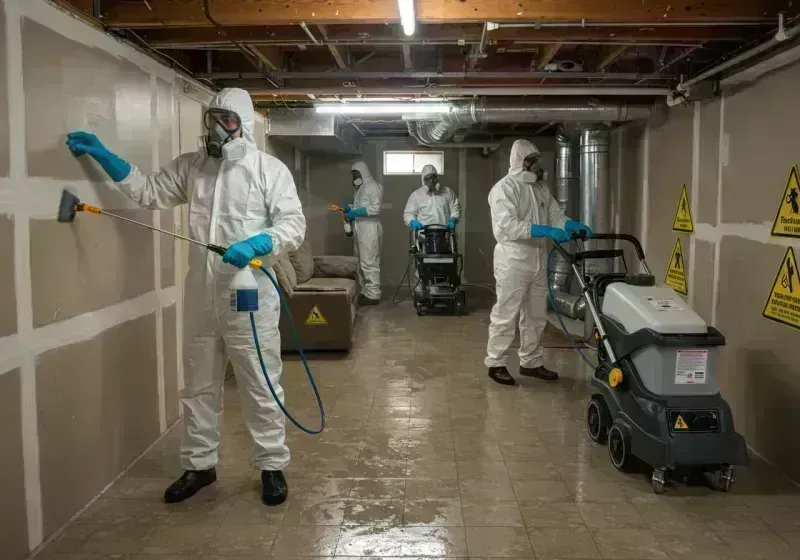 Basement Moisture Removal and Structural Drying process in Oronogo, MO